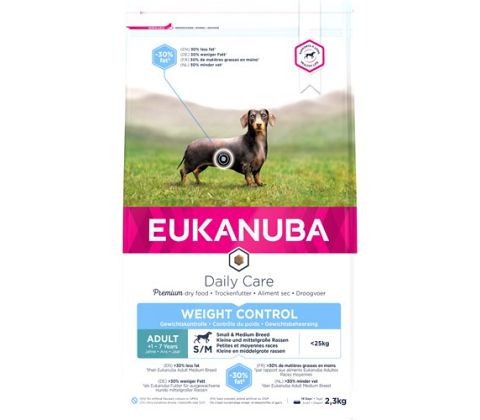 Eukanuba daily care adult weight control small/medium 2,3kg 