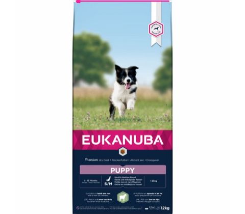 Eukanuba puppy small&medium lam og ris 12kg