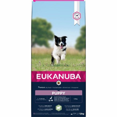 Eukanuba puppy small&medium lam og ris 12kg