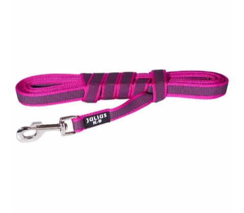 JULIUS-K9 TRÆNINGSLINE UDEN HÅNDTAG PINK 20mm 2m