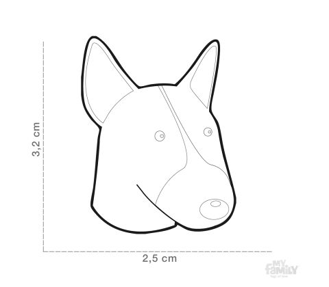 Hvid/Brun Bull Terrier