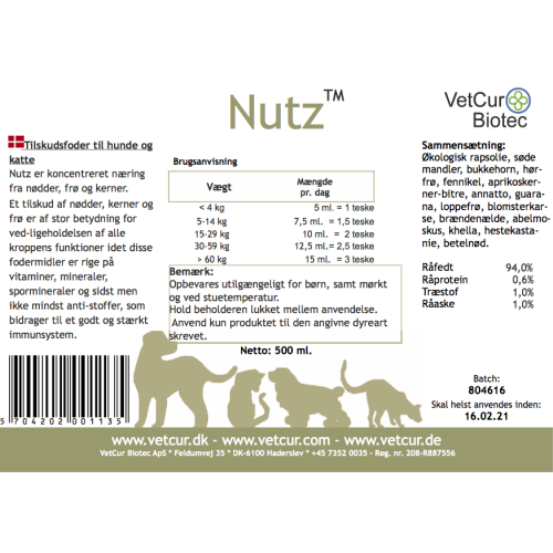 Nutz til Hund og Kat 130 gram