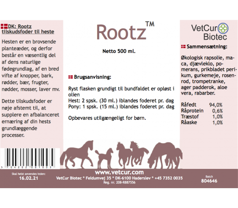 Rootz til hest 500 ml.