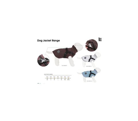 PB jakke m. sele + lynlås grå xl