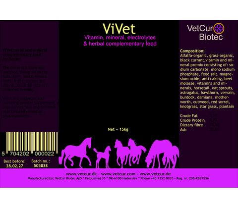  ViVet urtemineral – 15kg – hest