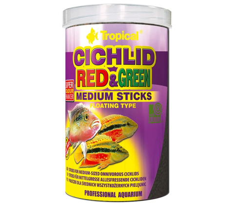 Cichlid Red&Green  Medium Sticks 1000 ml. / 360 g