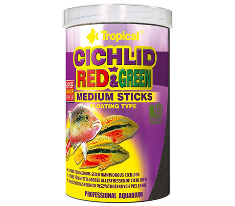 Cichlid Red&Green  Medium Sticks 1000 ml. / 360 g