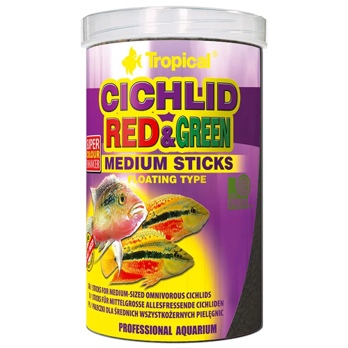 Cichlid Red&Green  Medium Sticks 1000 ml. / 360 g