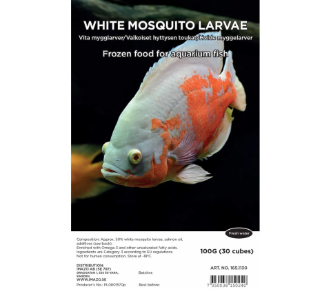 Hvide Myggelarver blister 100g