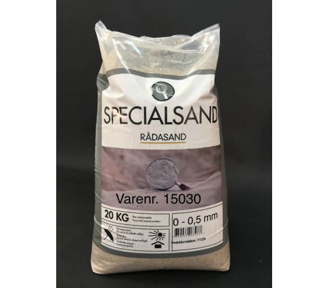 Rådasand 0-0,5 mm, 20 kg.