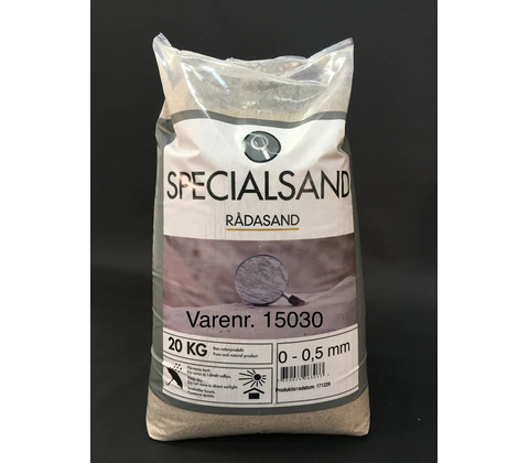 Rådasand 0-0,5 mm, 20 kg.
