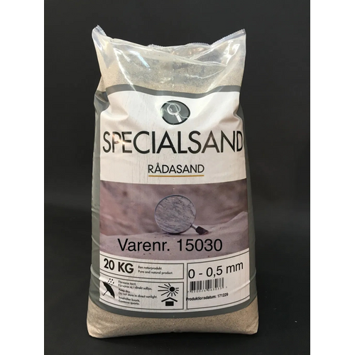 Rådasand 0-0,5 mm, 20 kg.