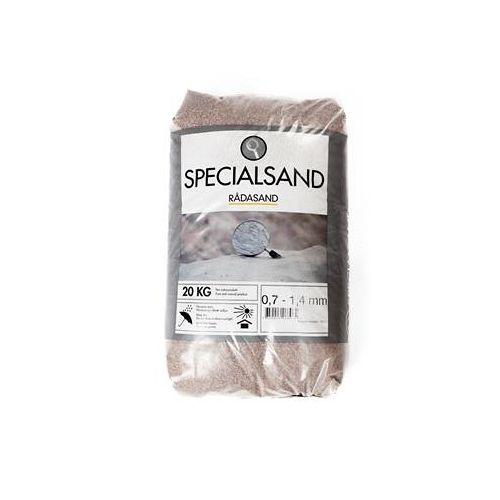 Rådasand 0,7-1,4 mm, 20 kg.