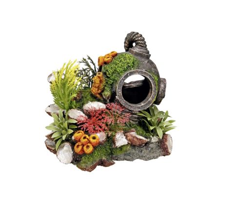 Dykkerhjelm med coraler