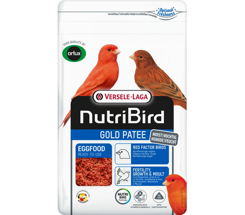 Nutribird æggefoder Kanarie Gold Patee rød 1kg