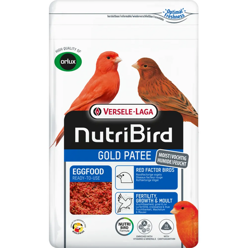 Nutribird æggefoder Kanarie Gold Patee rød 1kg