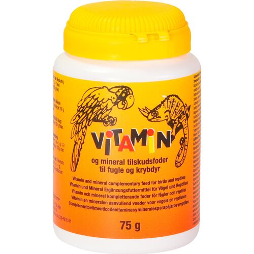 Diafarm Vitamin/mineral pulver til fugle & krybdyr 75g