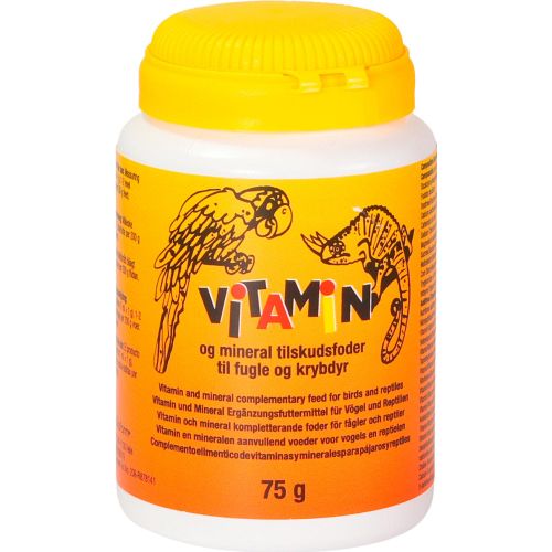 Diafarm Vitamin/mineral pulver til fugle & krybdyr 75g