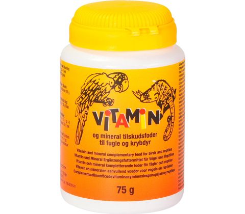 Diafarm Vitamin/mineral pulver til fugle & krybdyr 75g