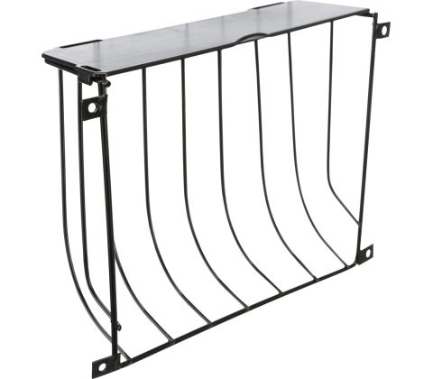 Høhæk med skruebeslag m. låg, metal, 22x16x6 cm, sort