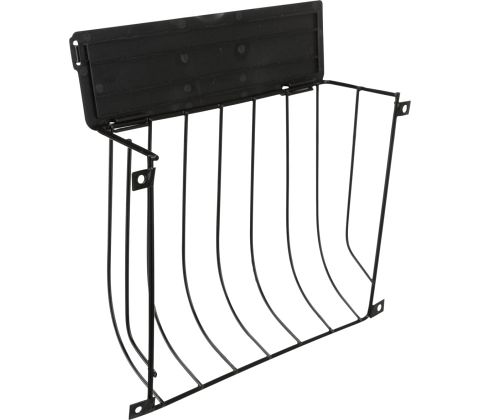 Høhæk med skruebeslag m. låg, metal, 22x16x6 cm, sort