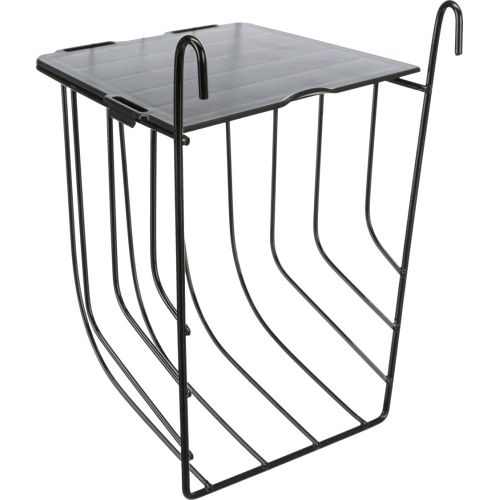 Høhæk til ophæng m. låg, metal, 13x18x12 cm, sort