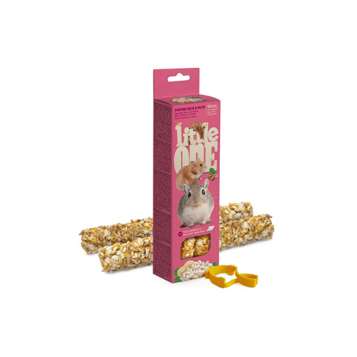 Little One Sticks Puffede ris og nødder, 2x55 g