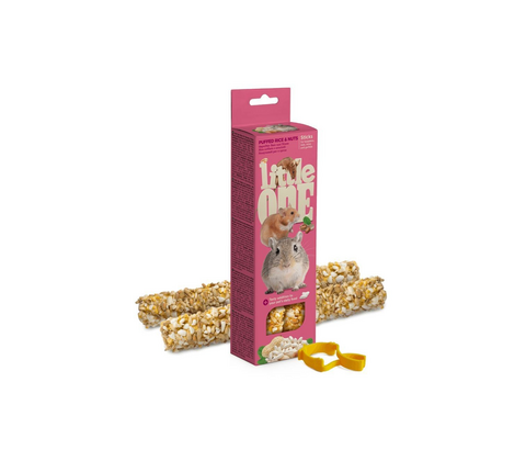 Little One Sticks Puffede ris og nødder, 2x55 g