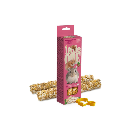 Little One Sticks Puffede ris og nødder, 2x55 g