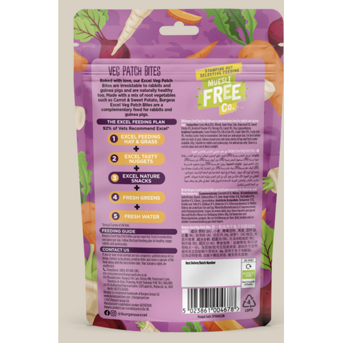 Burgess Excel Nature Snacks Veg Patch Bites 60g