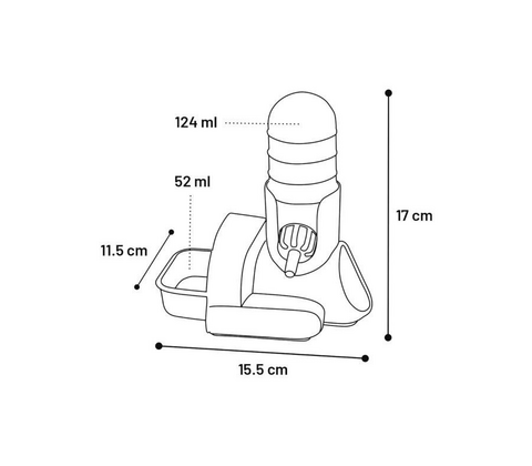 Drikke- og spisestation samt hule