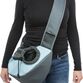 Sling front taske, 50 × 25 × 18 cm, lysegrå/lyseblå