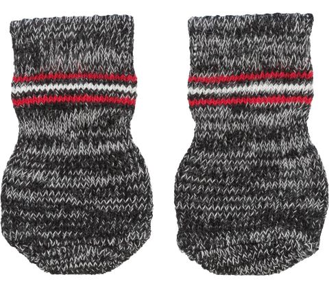 Hundesokker, grå  L (2 stk.) non-slip