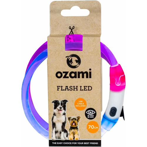 Halsbånd Flash Led Multicolour 70cm