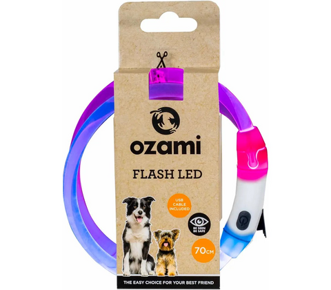 Halsbånd Flash Led Multicolour 70cm
