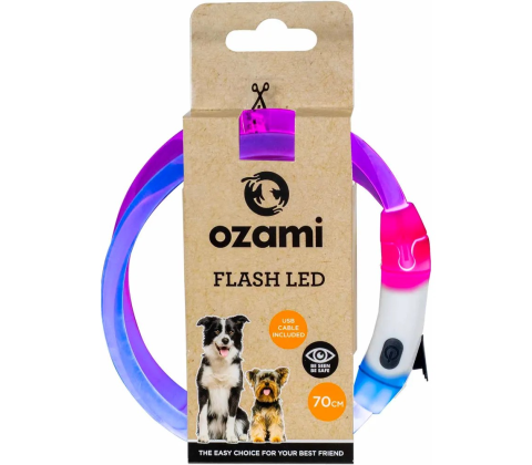 Halsbånd Flash Led Multicolour 70cm