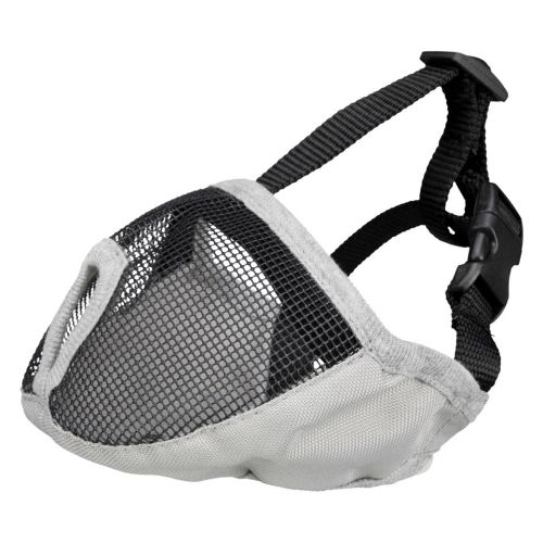 Muzzle for short-nosed breeds, polyester, XS–S: 23 cm, grey