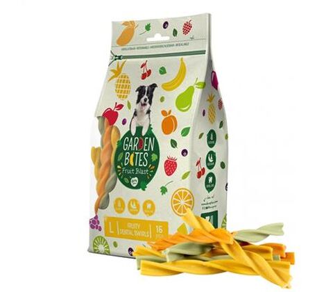 Garden Bites fruity dental swirls Mix 16cm, 15 stk