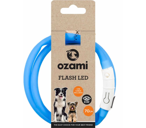 Ozami Flash Led Collar Blue 70cm 