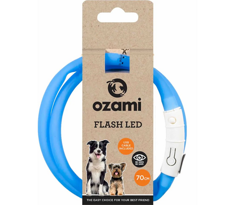 Ozami Flash Led Collar Blue 70cm 