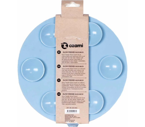 Slow Feeder Bowl Insert Blue Arch 