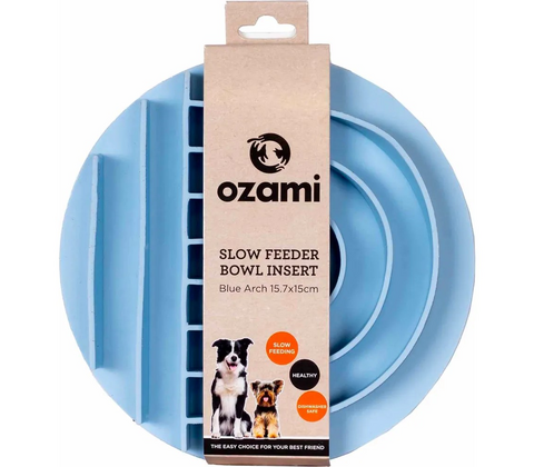Slow Feeder Bowl Insert Blue Arch 