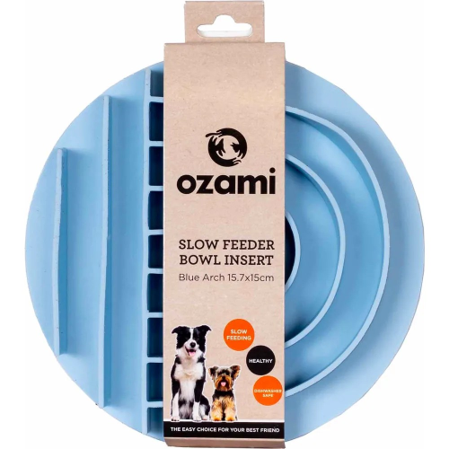 Slow Feeder Bowl Insert Blue Arch 