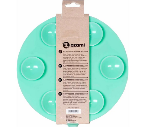 Slow Feeder Bowl Insert Green Hexagon