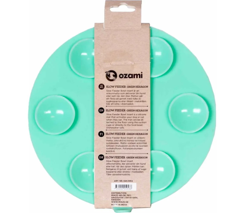 Slow Feeder Bowl Insert Green Hexagon