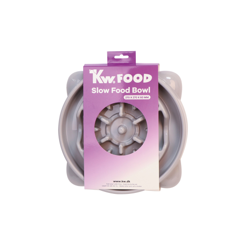 KW SLOWFEEDER GRÅ 27X27X6 CM