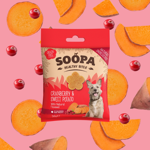 SOOPA Healthy Bites tranebær og sød kartoffel 50g
