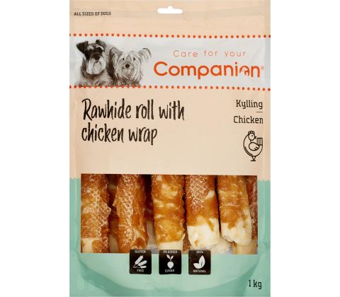 Companion Rawhide Roll with wrap (kylling)