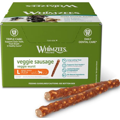 Whimzees Veggie Sausage L til store hunde