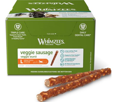 Whimzees Veggie Sausage L til store hunde